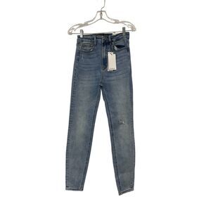 Stradivarius Womens Skinny Jeans EU 36 US 4 High Waist Blue Denim 4858/747 NWT